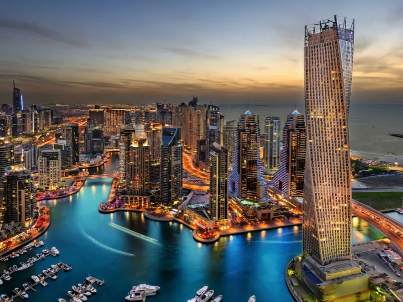 Gestione affitto Dubai vista aerea Marina