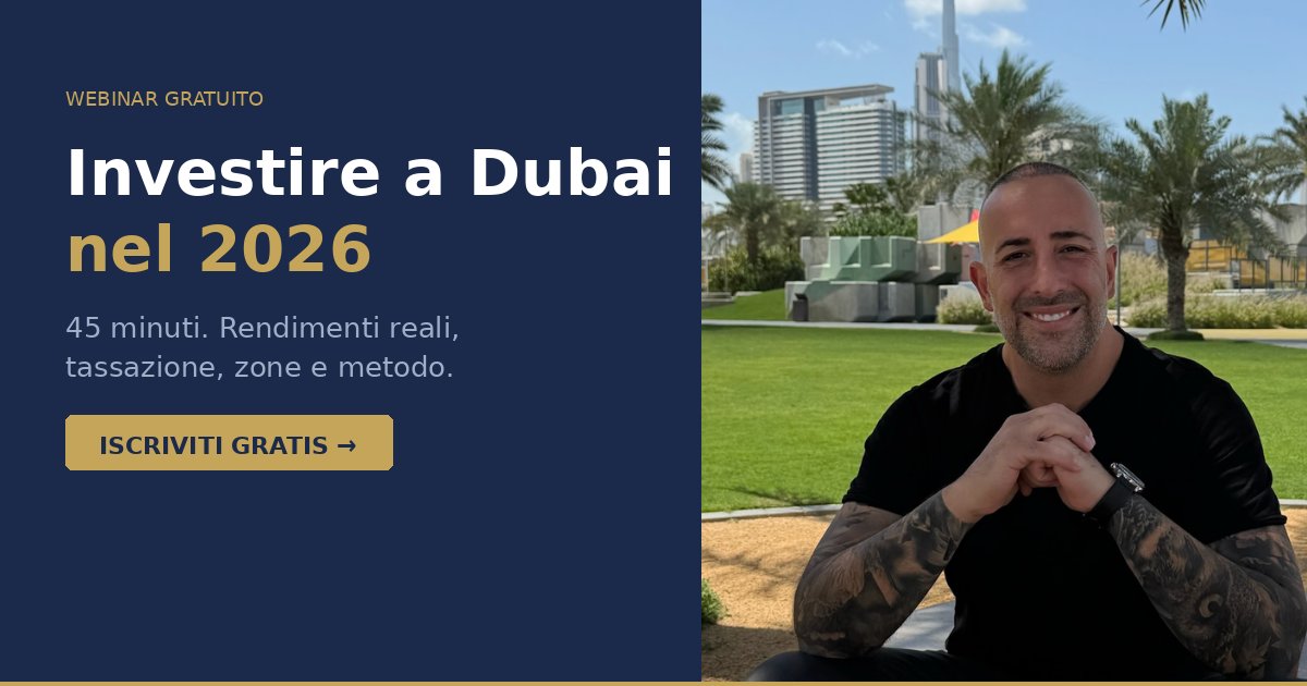 Preview webinar Investire a Dubai